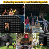 CZGBRO Inflatable Nightclub, 20x16.5x14FT Disco Air Cube Tent, Inflatable Night Club Square Gazebo Event Room Tent House for Event Exhibition Wedding Business/Private Use(White)