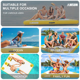 AWSUM Inflatable Floating Dock Air Dock Platform Floating Island Raft with None-Slip Surface for Pool Beach Ocean