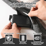 Heated Scarf for Women Rechargeable Neck Warmer, Scarves for Men Winter Warm Intelligent Electric Heating Scarf…