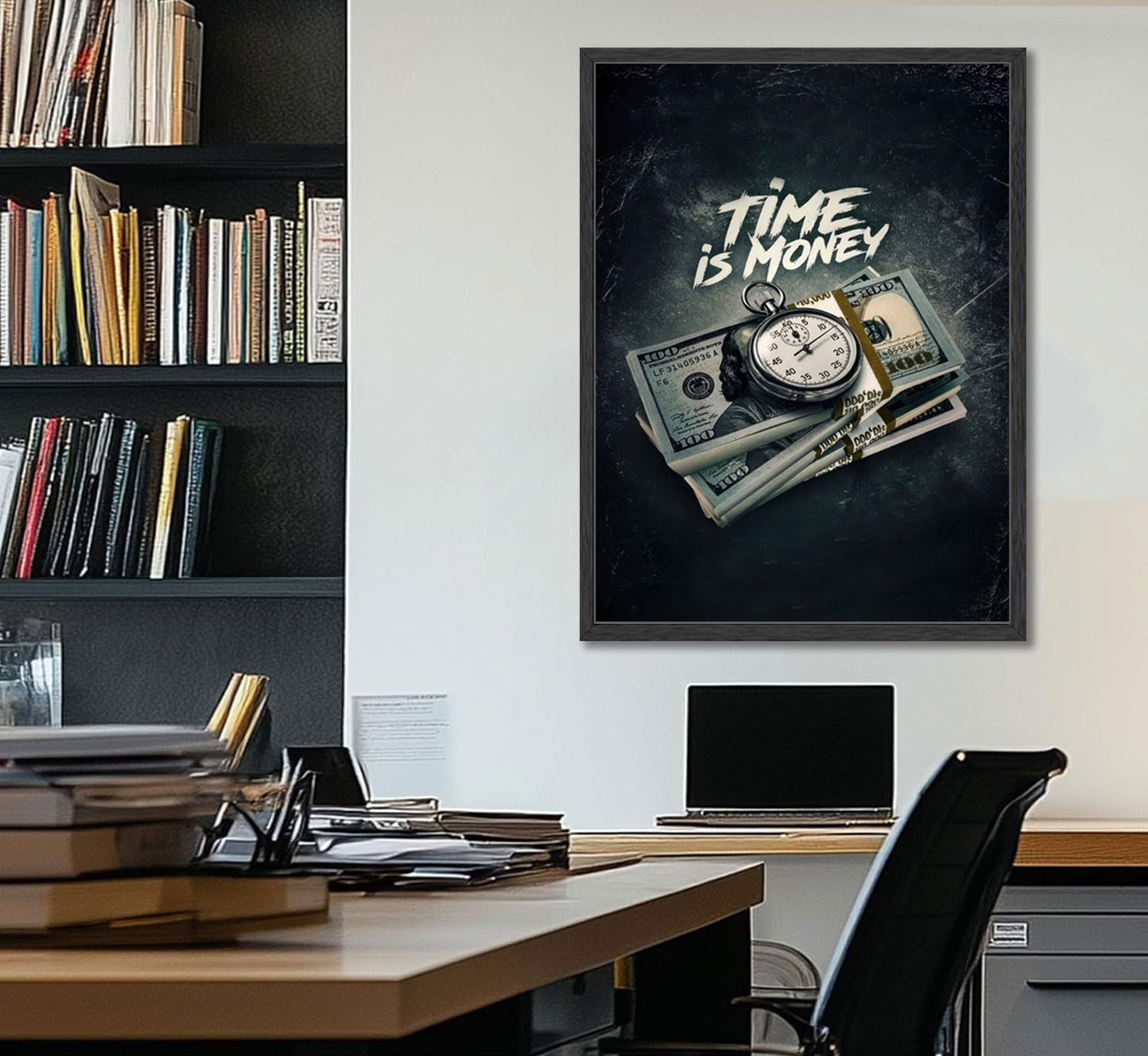 Making Money Trading Motivational Canvas Wall Art Investing Office 1 Million Wall Decor Pictures Finance Investor Stocks Forex Trade Poster Print for Living Room Bedroom Office Decoration