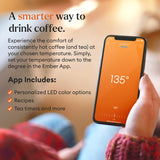 Ember Temperature Control Smart Mug 2, 14 Oz, App-Controlled Heated Coffee Mug with 80 Min Battery Life and Improved Design, White
