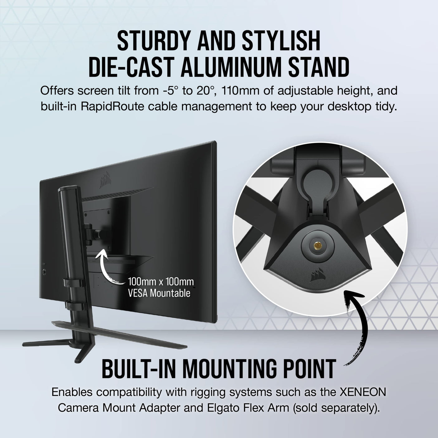 Corsair 45-Inch 240Hz OLED Gaming Monitor - 3440x1440, 0.03ms Response, G-SYNC/FreeSync Compatible