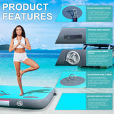 AWSUM Inflatable Floating Dock Air Dock Platform Floating Island Raft with None-Slip Surface for Pool Beach Ocean