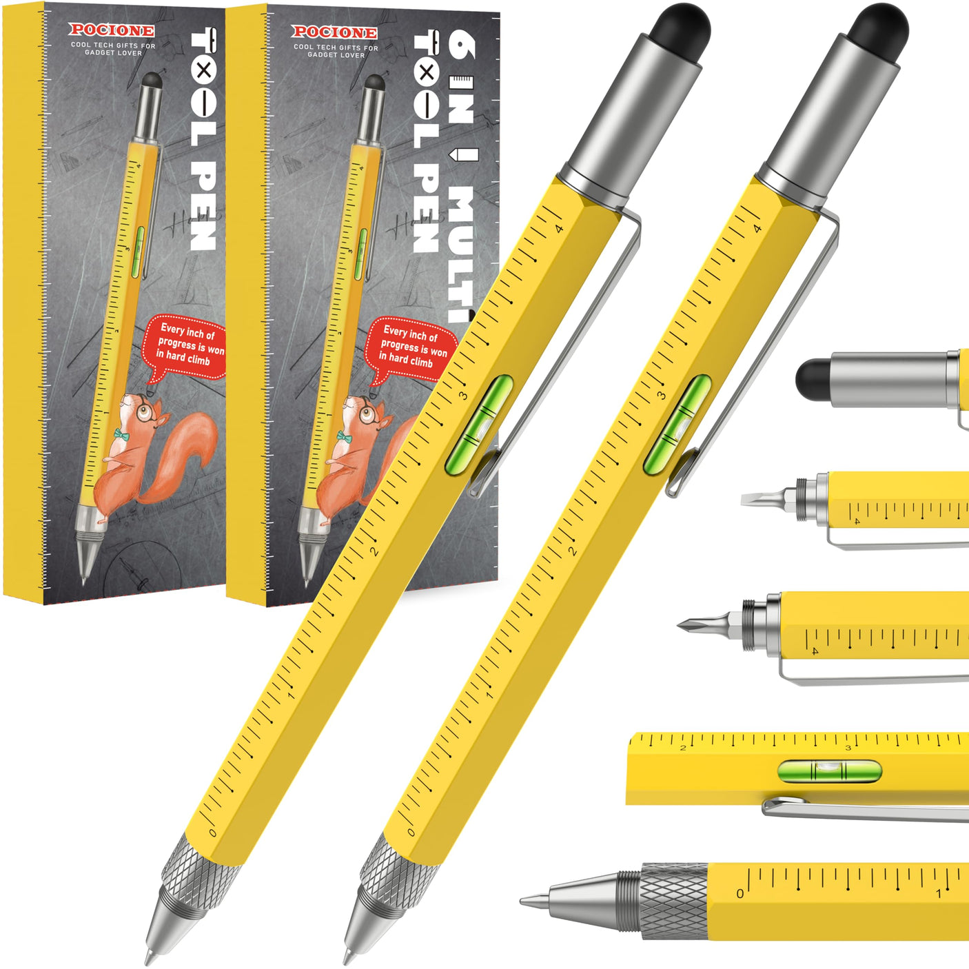 Birthday Gifts for Men Multitool Pen: Fathers Day Mens Gifts for Dad Him Husband Cool Gadgets EDC Tools for Men, Father's Day Gift from Daughter Wife Son, Woodworker Carpenter Construction Tool Gift