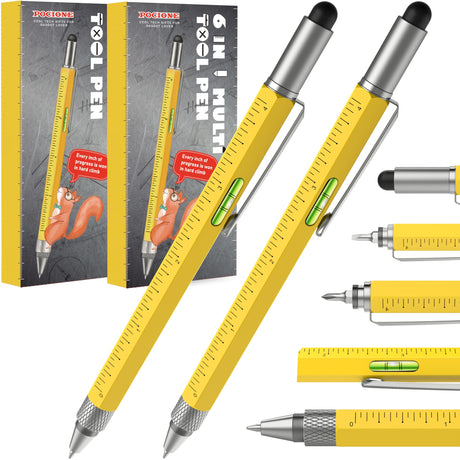 Birthday Gifts for Men Multitool Pen: Fathers Day Mens Gifts for Dad Him Husband Cool Gadgets EDC Tools for Men, Father's Day Gift from Daughter Wife Son, Woodworker Carpenter Construction Tool Gift