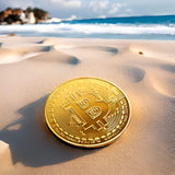 Collector's Edition Bitcoin Coin - Commemorative Cryptocurrency Collectible in Protective Acrylic Display Case - Perfect for Crypto Enthusiasts, Coin Collectors, and Gifts