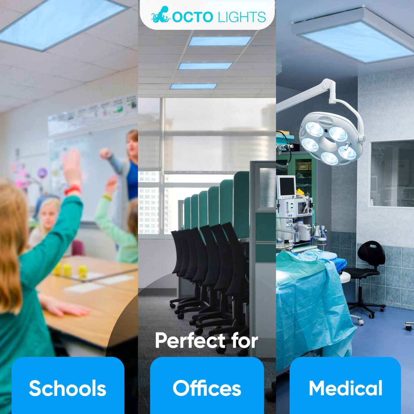 Magnetic Fluorescent Light Covers for Ceiling Lights - Astronomy Cover for Fluorescent & LED Fixture - Must Haves for Teacher Supplies - Classroom, Home, Office Decor - Shield Overhead Lighting
