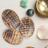 Amazing Gemstone Labradorite Worry Stone, Healing Crystals - Piedra Crystal Fidget for Gift, Meditation, Calming, Relaxation, Stress Relief