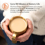 Ember Temperature Control Smart Mug 2, 14 Oz, App-Controlled Heated Coffee Mug with 80 Min Battery Life and Improved Design, White