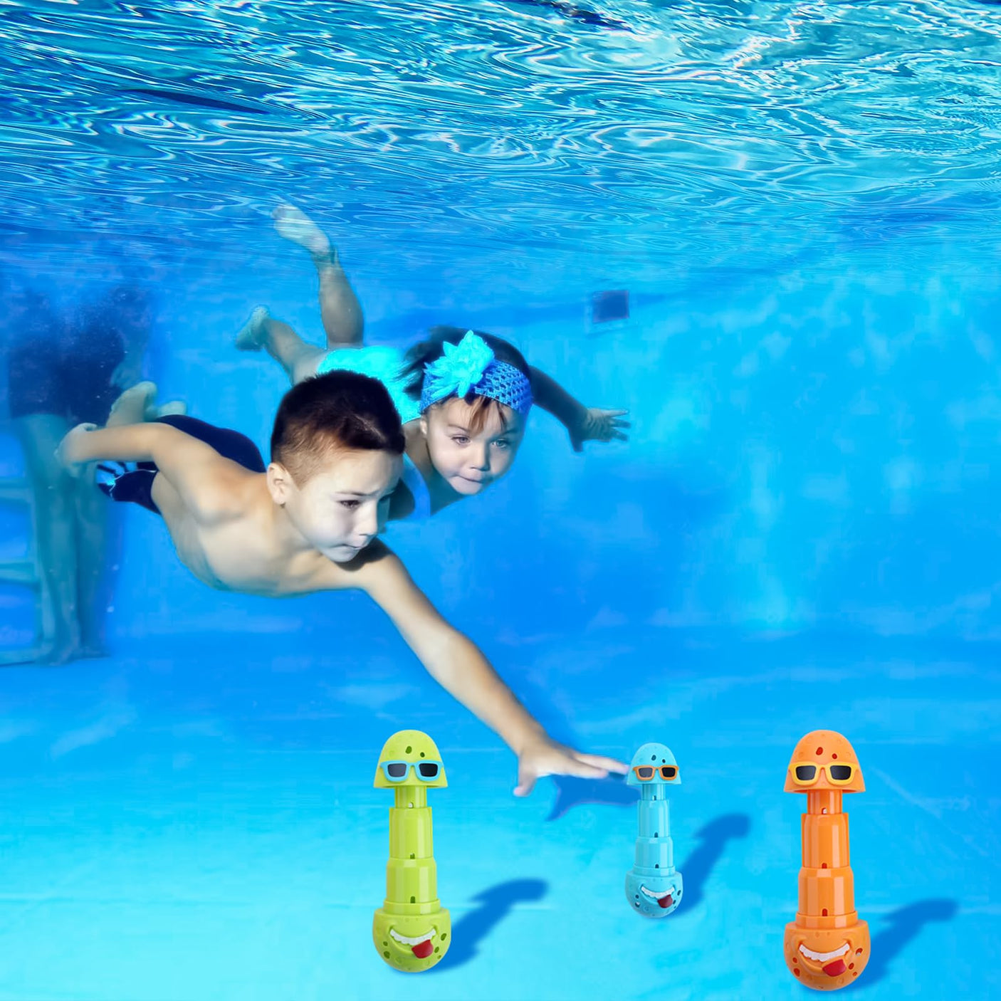 Summer Pool Toys Underwater Diving Games Dive Sticks Duck 3-Pack