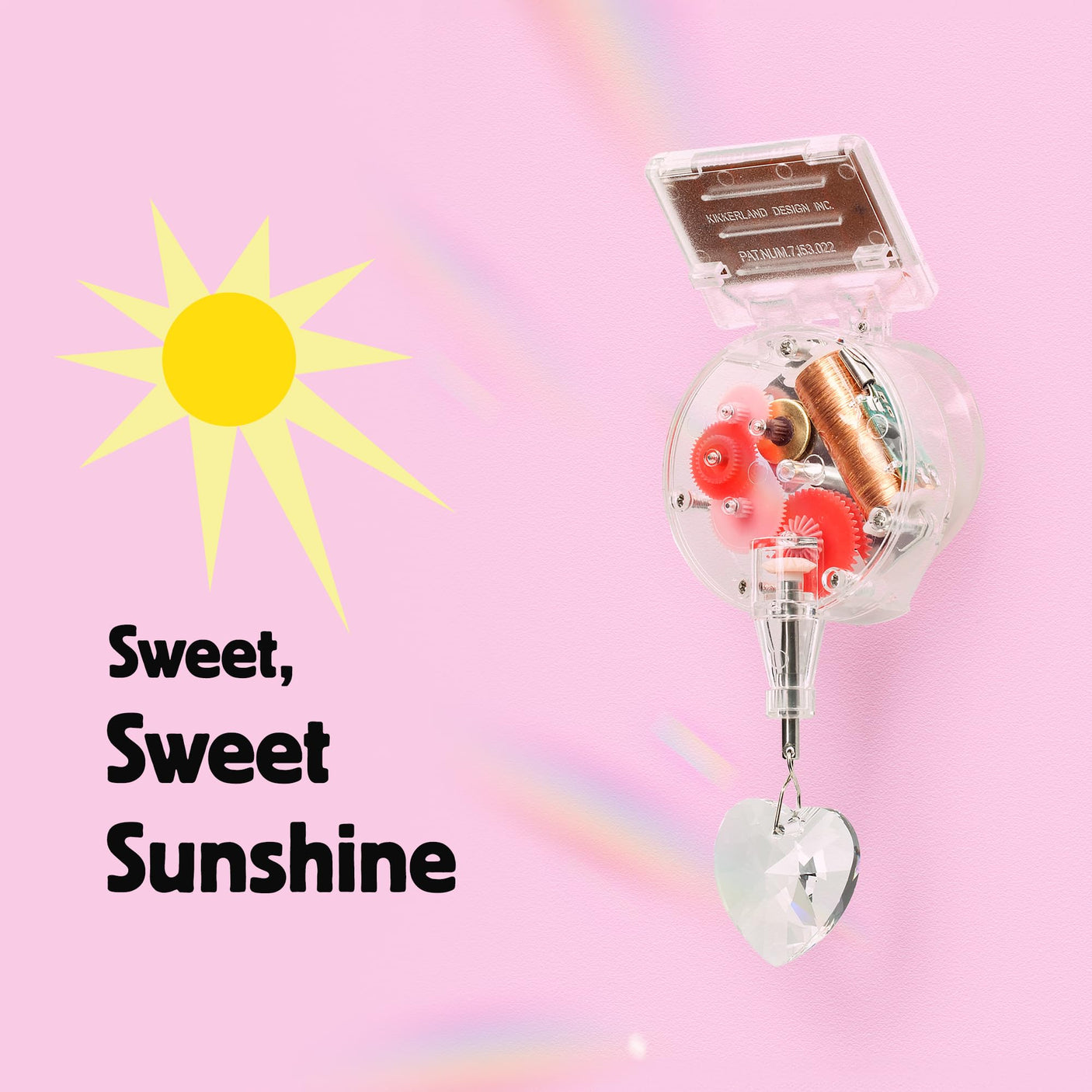 Kikkerland Solar Powered Rainbow Maker – Prism Suncatcher, Fun Home Window Decor – Unique Gift for Christmas & Birthdays – Single Crystal
