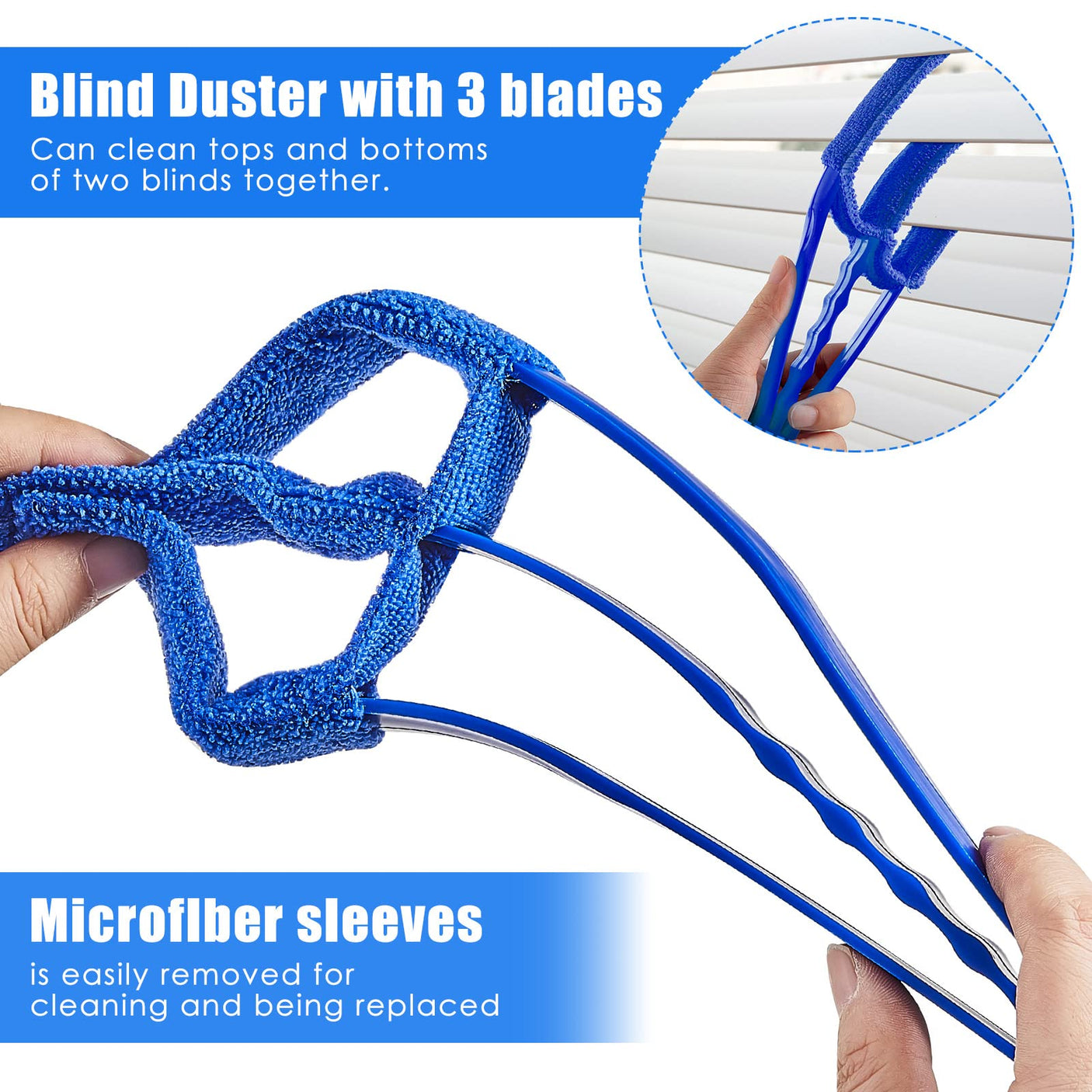 4 Pcs Window Venetian Blind Cleaner Duster Tool 7 Finger Blind Rush and Shutter Cleaner Brush Hand-held Window Shutter Air Conditioner Duster for Dirt(Yellow, Orange)