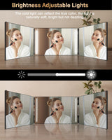 JUSRON 360 Viewing Angle Self Hair Cutting Mirror, Clear Anti-Fog HD Glass (Black Without LED Without Accessories)