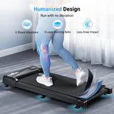 THERUN Walking Pad Treadmill Under Desk, Portable Mini Treadmill for Home/Office, Walking Pad Machine with 2.5HP and 265 lbs Weight Capacity Remote Control LED Display