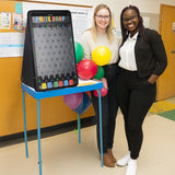 WinSpin 30" Prize Drop Board Foldable Stand Disk Drop Board Game Customizable 6 Slots with 10 Pucks for Carnival Tradeshow Party, (19"x30")