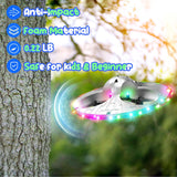 Foam Drone RC UFO for Kids and Beginners, Remote Control Airplane with Light, RC Plane Helicopter with Auto Hovering and 2 Batteries (15 Mins)