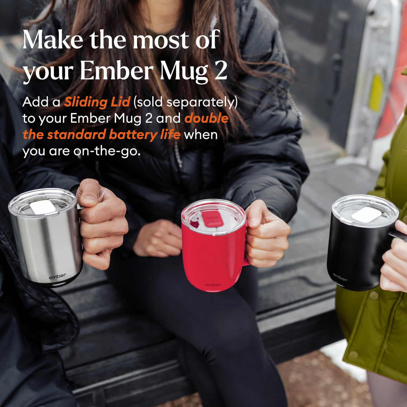 Ember Temperature Control Smart Mug 2, 14 Oz, App-Controlled Heated Coffee Mug with 80 Min Battery Life and Improved Design, White