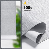 Motorized Smart Blind for Window with Remote Control, Automatic Blackout Roller Shade Customizable Size,with Valance Child Safety Rechargeable Battery Blinds (Full Blackout Black)