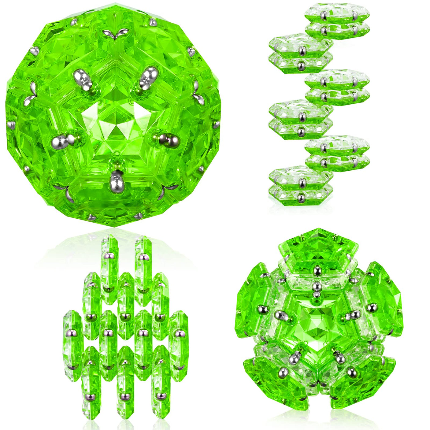Magnetic Fidget Sphere Stress Relief Toys for Adults Kids, Anxiety Sensory Fidget Toys with Strong Neodymium Magnets, Desk ADHD Focus Tool Gift for Men Women (2.67'' Travel-Safe Toy Ball)