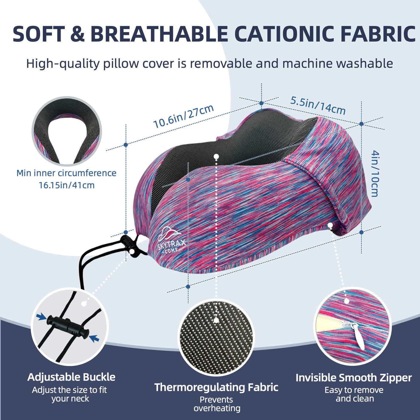 Travel Pillow with Extra Large Hood for Airplane Long Flights Privacy and Comfort Memory Foam with Velvet Cover for Road Trip Head&Neck Support for Plane Office Cars Sleeping & Rest (Pink)