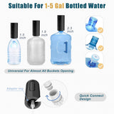 5-Gallon Water Bottle Pump Dispenser: YISH Electric Water Dispenser Pump for Bottled Water Foldable Drinking Water Pump USB-Charing Water Bottle Dispenser Automatic Water Gallon Pump