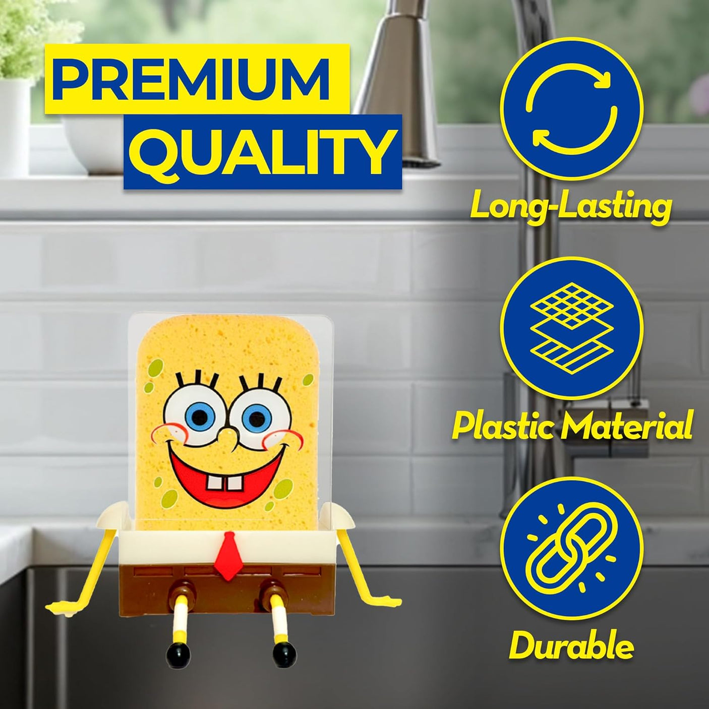 Sponge Holder, Kitchen Cute Sink Draining, Sponge Holder Cartoon Cleaning