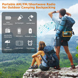 NOAA Weather Radio, Emergency Hand Crank Radio with Solar Charger, Portable Battery Operated AM FM Shortwave Radio with LED Flashlight, USB Charger, Earbud Jack, SOS Alert for Home Survival Hurricane