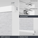 Motorized Smart Blind for Window with Remote Control, Automatic Blackout Roller Shade Customizable Size,with Valance Child Safety Rechargeable Battery Blinds (Full Blackout Black)