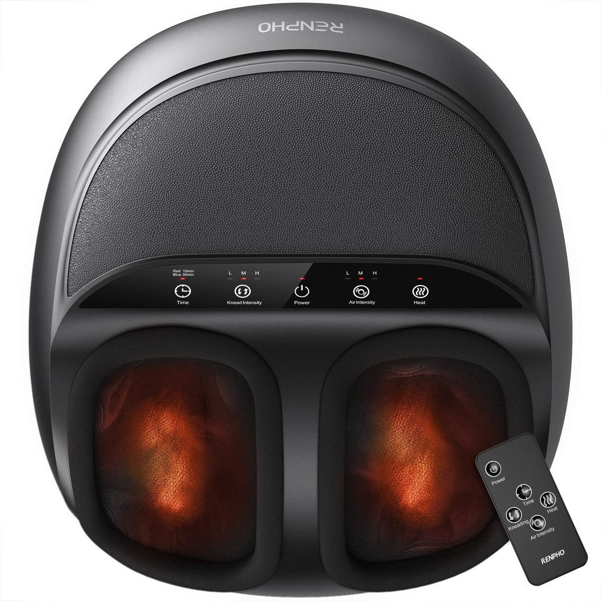 RENPHO Foot Massager with Heat, FSA & HSA Eligible, Christmas Gifts for Women Men, Shiatsu Foot Massager for Foot Care, Electric Foot Massage with Remote, Fits Up to Size 13 Feet
