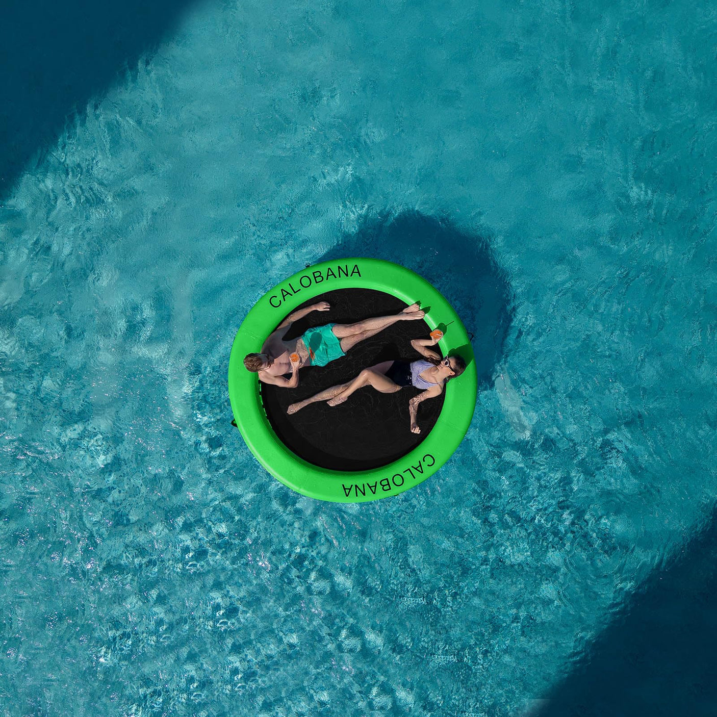 Round Floating Ring Inflatable Water Hammock Heavy Duty River Floats Lake Raft for Adults Tanning Pool Lounger Float Island Platform Pad Mat for Party