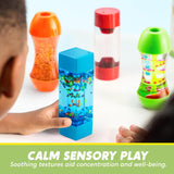 JOYIN 4-Pack Fidget Tubes for Kids, Sensory Tubes, Stress Relief Toy, Speech Therapy Materials, Calming Toys for Children with Autism, Calm Down Corner Supplies, Easter Presents for Toddlers