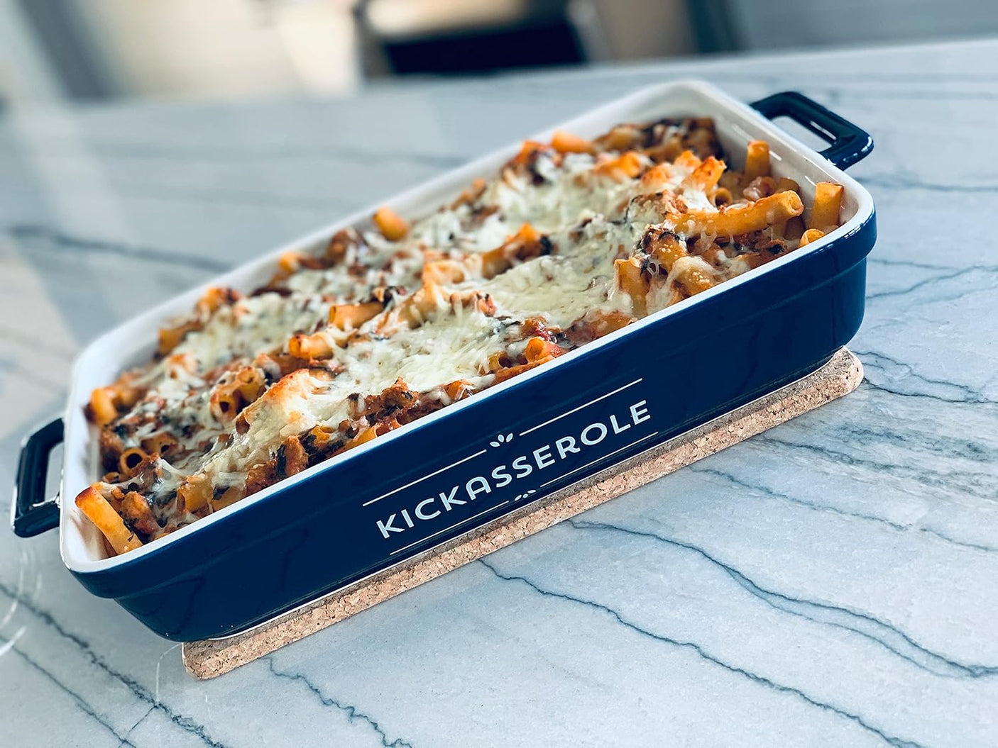 Ceramic Casserole Dish For Oven - 10.6 x 7.2 x 2.3 - Funny Gift for Bakers and People That Like To Cook or Housewarming Gift Idea