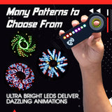 RingSlingr Energy Blast Green Fidget Spinner Toy, Durable, Portable LED Fidget Toy for Young Adults and Kids, Light Up Spinner Toy