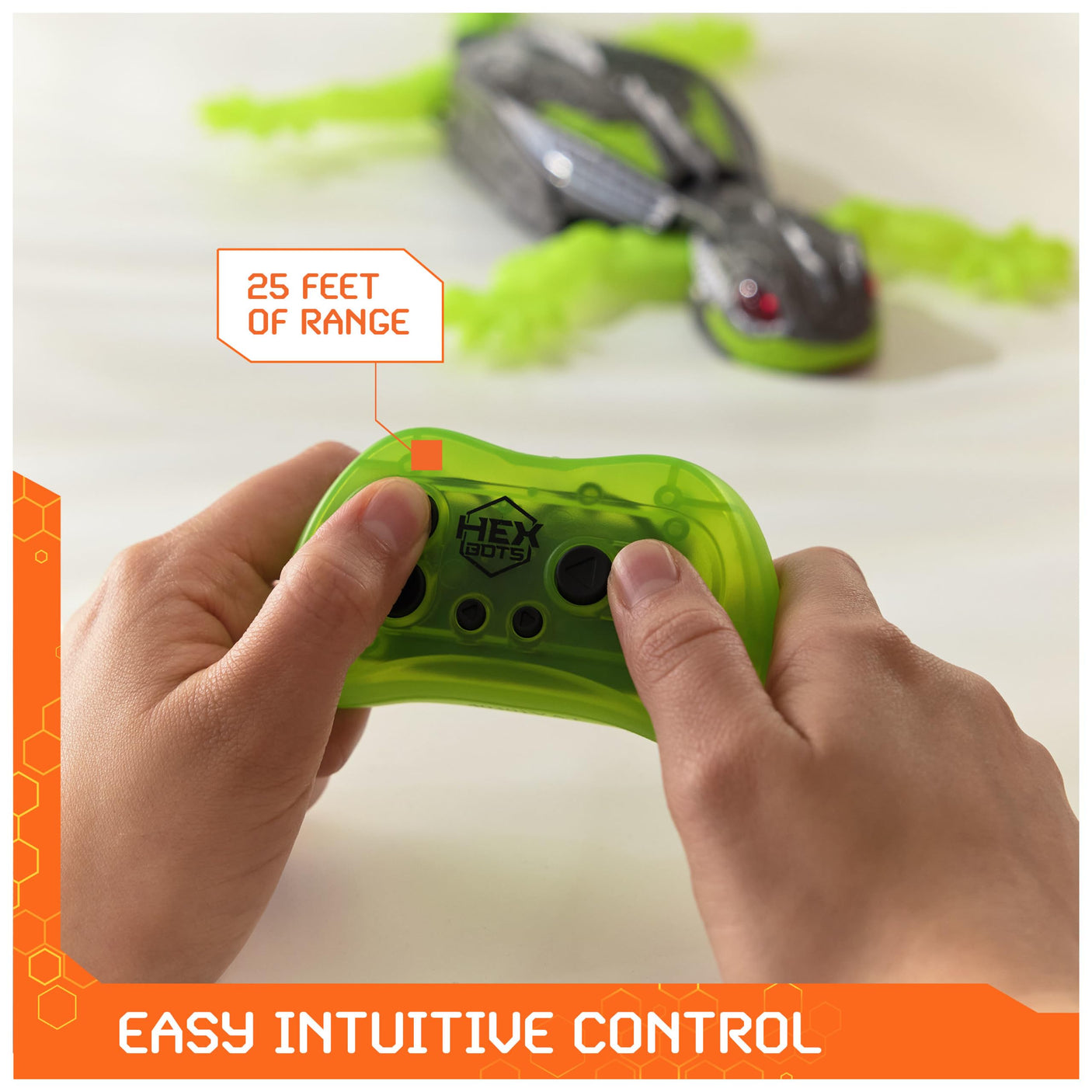 HEX BOTS Wall Crawler Gecko, Rechargeable Remote Control Robot Kids Toys, Climbs up Walls, RC Robot Toys for Boys & Girls Ages 4 & Up