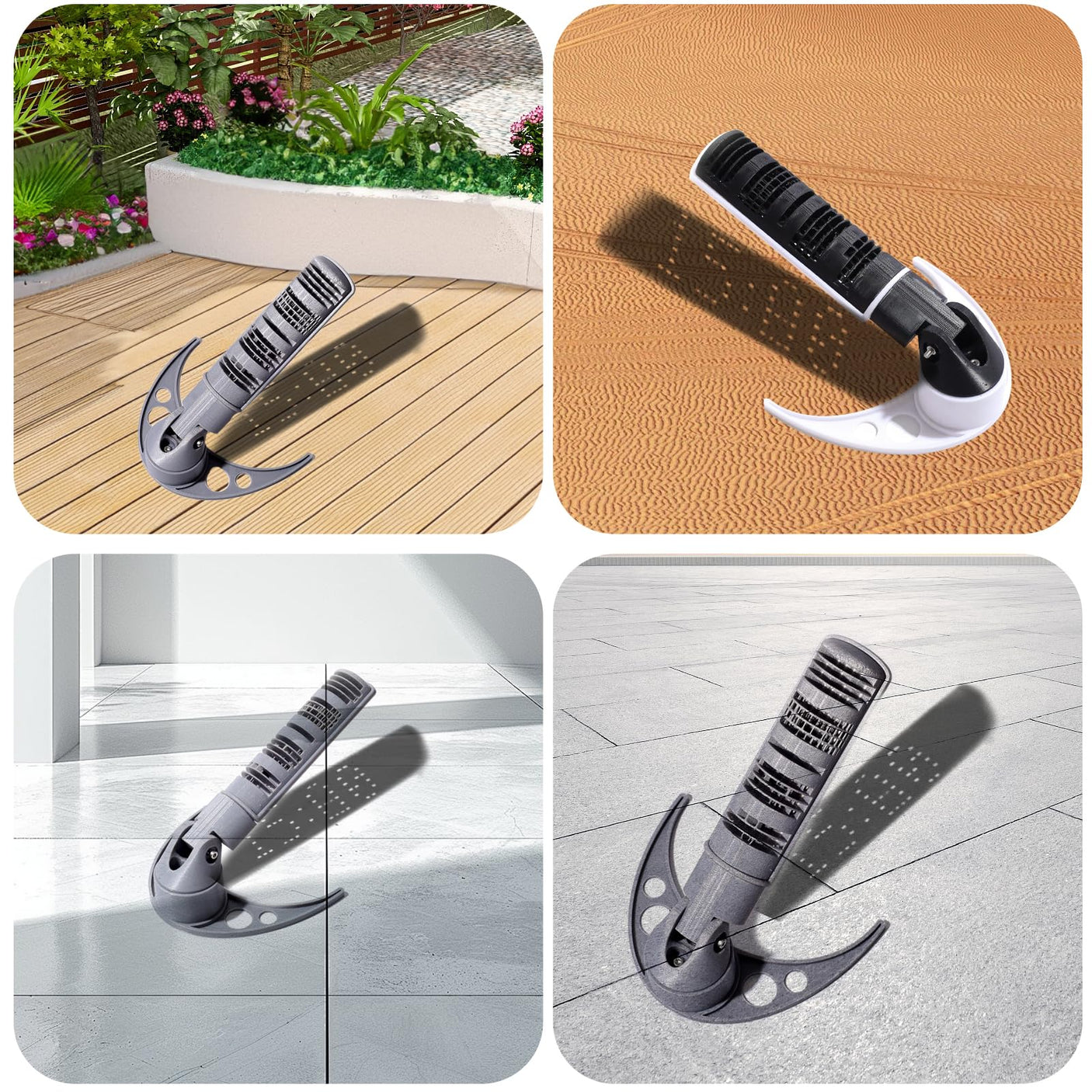3D Printed Digital Sundial - Solar Powered Time Display | 3D Printed Innovative Sundial Clock | Eco-Friendly, No Batteries Needed | Unique Outdoor Decor & STEM Educational Tool (Black White)