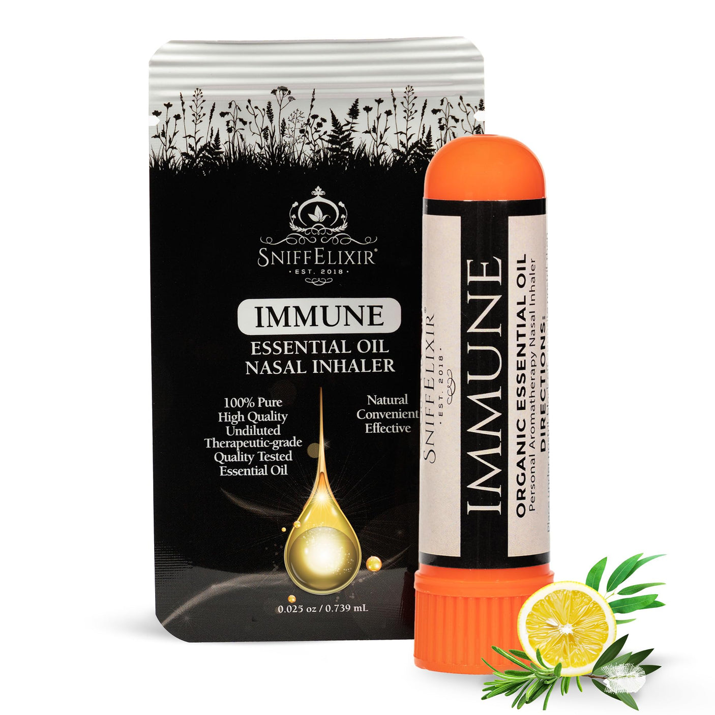 Nasal Stick Inhaler Lavender Nasal Aromatherapy Inhaler - Natural Essential Oil Inhaler for Calm Mind, Mood Boost Nausea Inhaler Relaxation Gifts Nasal Inhaler Stick Portable Nasal Inhalers for Adults