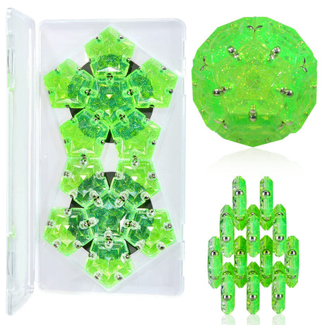 Magnetic Fidget Sphere Stress Relief Toys for Adults Kids, Anxiety Sensory Fidget Toys with Strong Neodymium Magnets, Desk ADHD Focus Tool Gift for Men Women (2.67'' Travel-Safe Toy Ball)