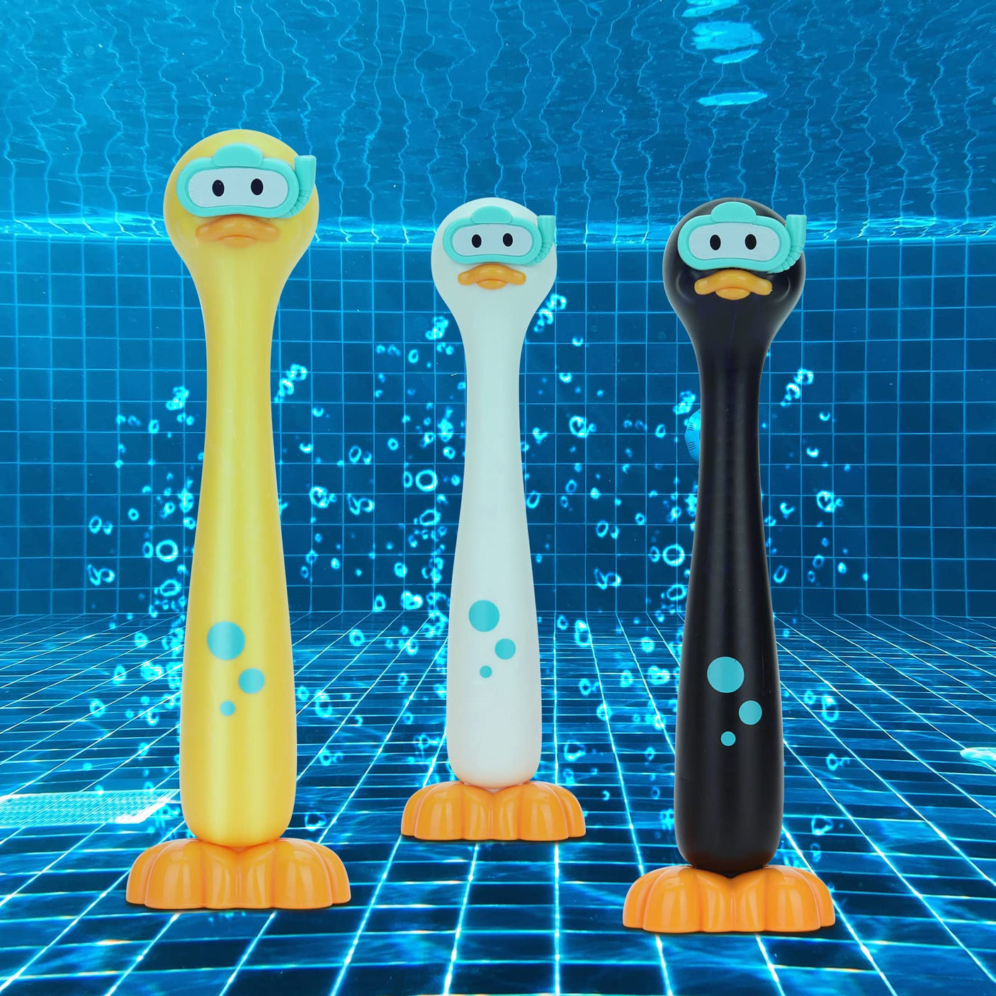 Summer Pool Toys Underwater Diving Games Dive Sticks Duck 3-Pack