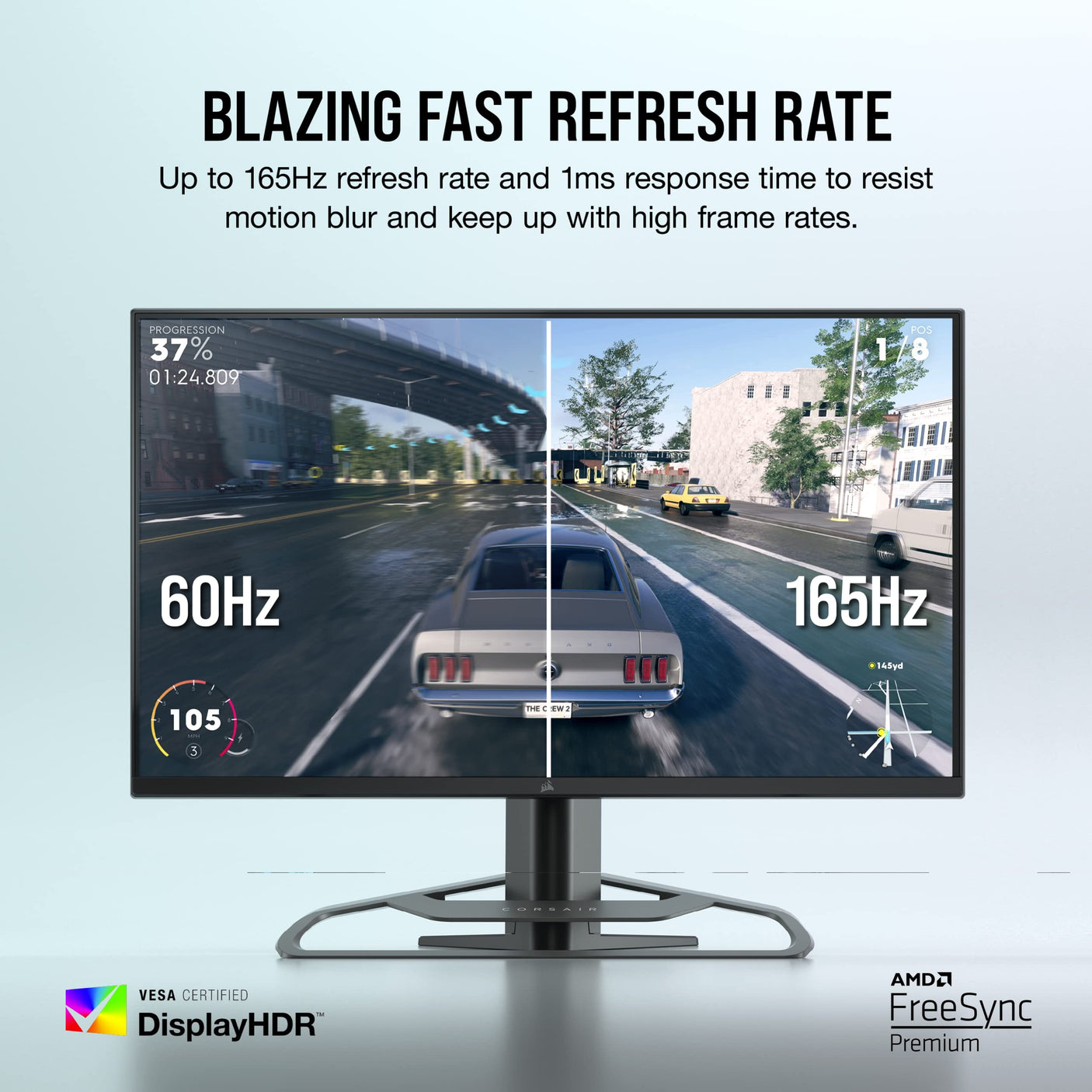 Corsair 45-Inch 240Hz OLED Gaming Monitor - 3440x1440, 0.03ms Response, G-SYNC/FreeSync Compatible