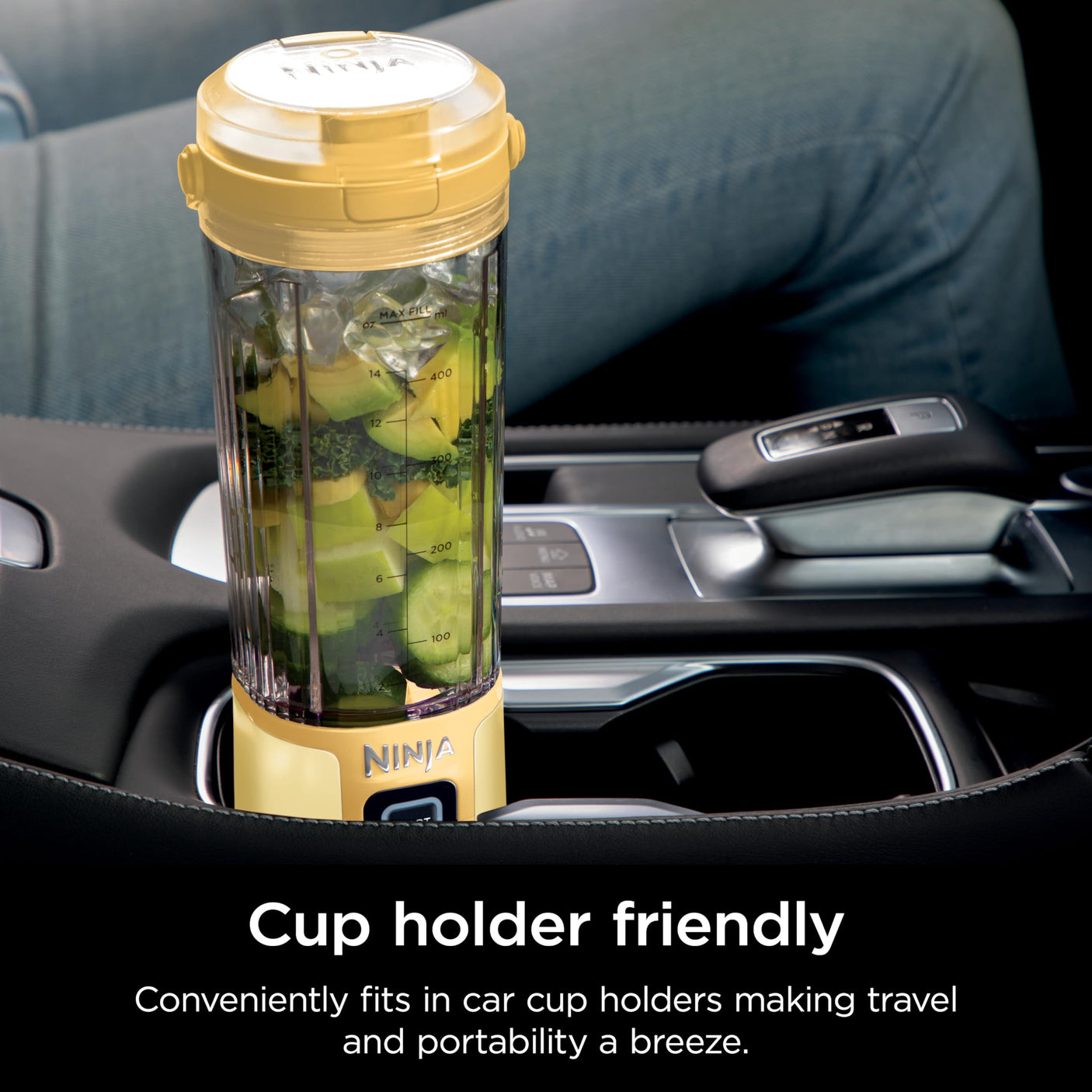 Ninja BC155PS Blast Two-Pack Portable Blender, Cordless, 18oz. Vessel, Personal Blender-for Shakes & Smoothies, BPA Free, Leakproof-Lid & Sip Spout, Rechargeable, Dishwasher Safe Parts, Peach & Stone