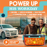 TRAVELISIMO Electric Lunch Box for Adults 80W Heated Lunch Box For Men 1.5L Stainless Steel Portable Food Warmer, 12/24/110V Electric Food Warmers for Travel & Work, Loncheras Para Hombres de Trabajo