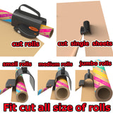 Wrapping Paper Cutter with 3 Replaceable Blade Sets for Birthday Paper Gift Wrapping Paper Roll Cutter and Christmas Wrapping Paper Cutter Tool Tube Holder Slidding Slicing.