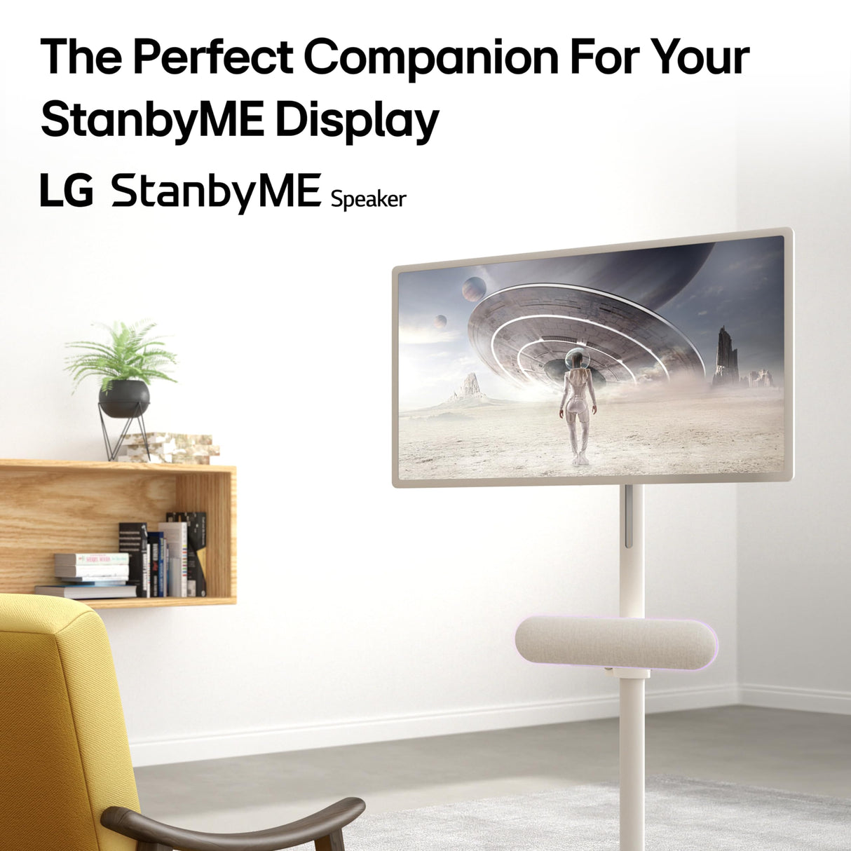 LG 27-Inch StanbyME Go Portable Smart 1080P Touch Screen (27LX5QKNA, 2023 Model), Calming Beige