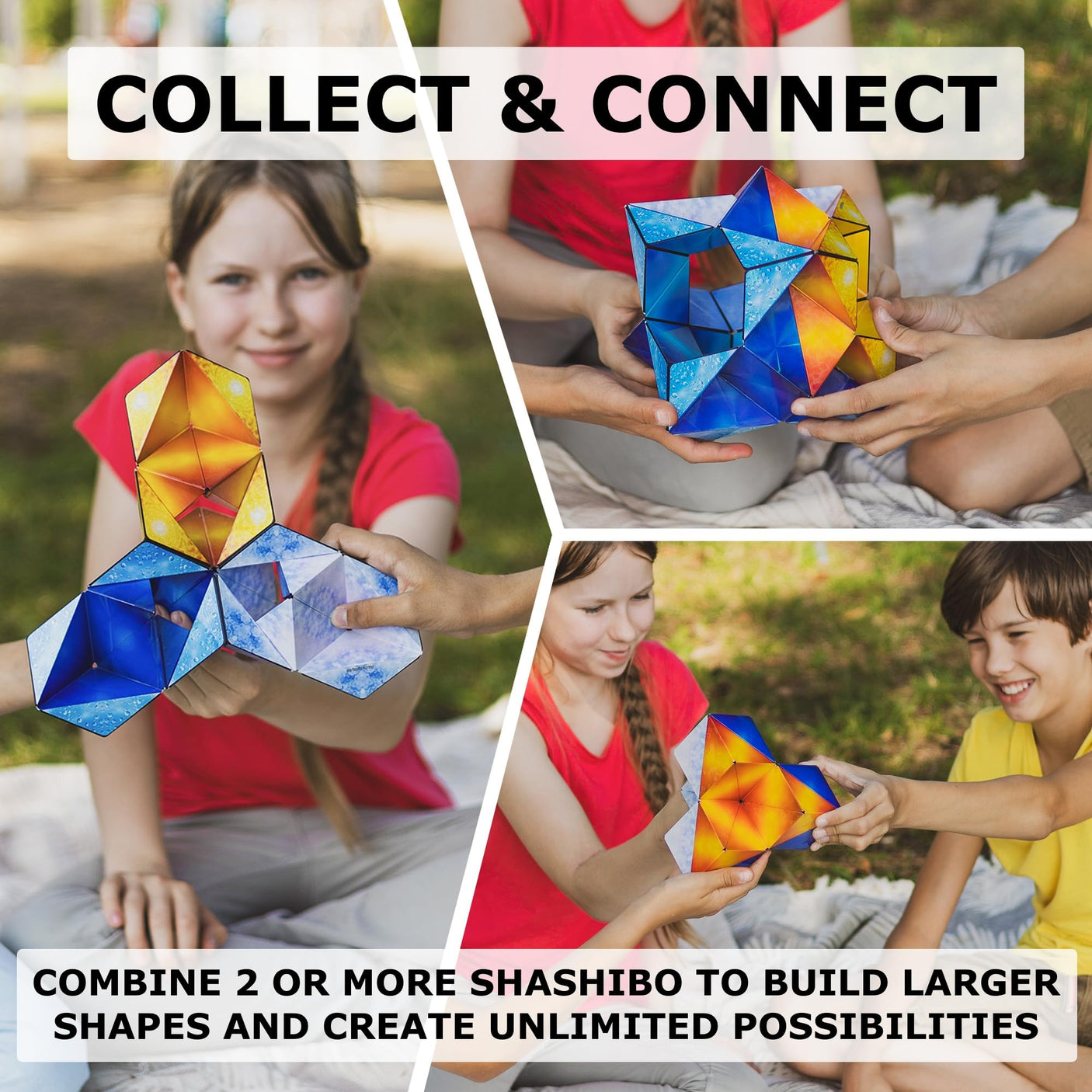 SHASHIBO Holographic Shape Shifting Box - STEM Magnetic Fidget Cube That Transforms Into Over 70 Shapes, Download Fun in Motion Toys Mobile App (Vapor)
