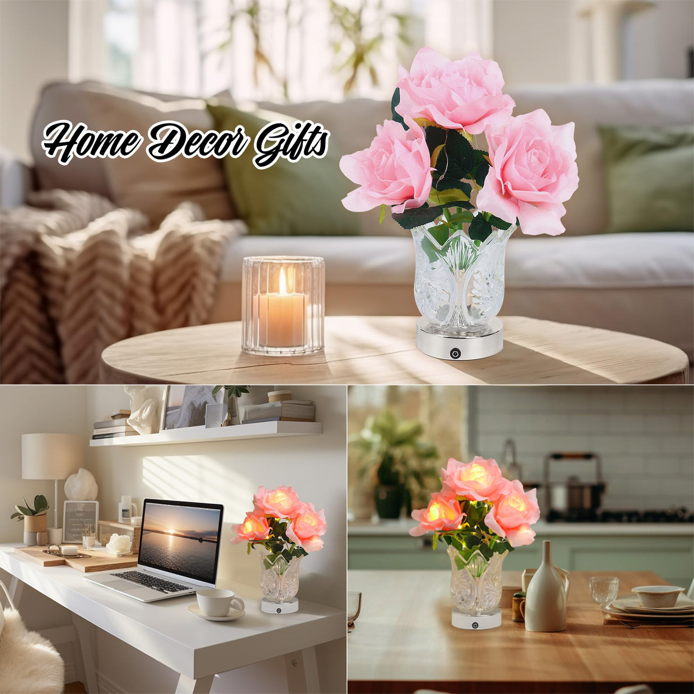 Sunflower LED Lamp for Women, Mother's Day Ideal for Bedroom Decor Sunflower Gifts for Mom Grandma Teacher Aunt Girlfriends Coworker Friend Wife Mothers Anniversary Birthday Christmas