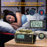 NOAA Weather Radio, Emergency Hand Crank Radio with Solar Charger, Portable Battery Operated AM FM Shortwave Radio with LED Flashlight, USB Charger, Earbud Jack, SOS Alert for Home Survival Hurricane