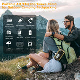 NOAA Weather Radio, Emergency Hand Crank Radio with Solar Charger, Portable Battery Operated AM FM Shortwave Radio with LED Flashlight, USB Charger, Earbud Jack, SOS Alert for Home Survival Hurricane