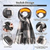 Heated Scarf for Women Rechargeable Neck Warmer, Scarves for Men Winter Warm Intelligent Electric Heating Scarf…