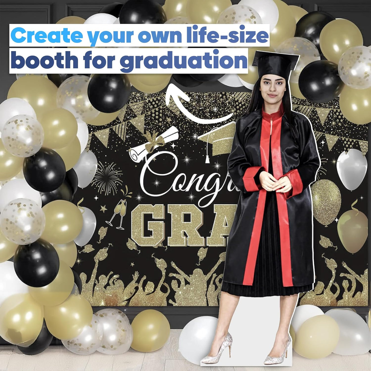 Generic Custom Life Size Cardboard Cutout - 2 Material Options, 1-8 ft - Personalized High Resolution Stand Up | Upload Photo - Perfect Decor for Wedding, Graduation, Birthday, PPUVTLCUTOPTOPT1PCBRDG