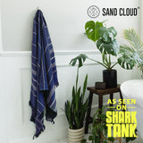 Sand Cloud Turkish Bath Towels Bundle for Bathroom, Set of 4 (Classic Green) - Large Size - 100% Certified Organic Cotton Yarn is Lightweight, Soft & Absorbent - Premium Bath Towels Dry Faster